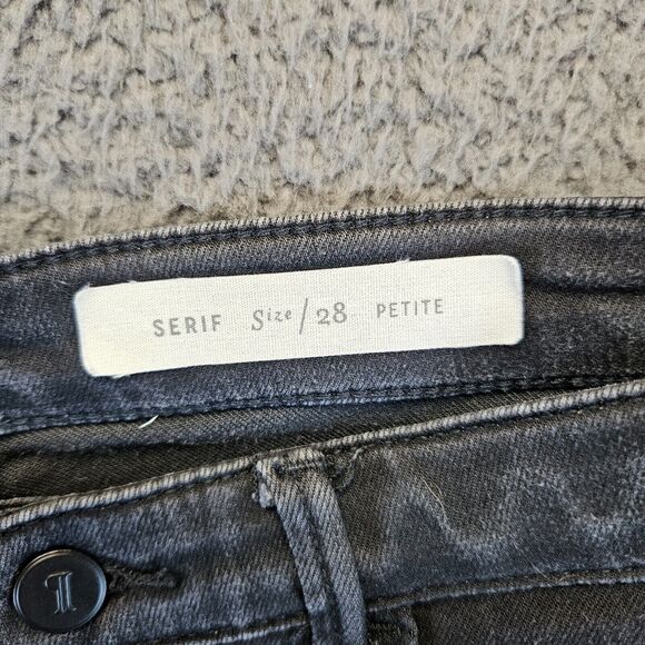 Pilcro‎ Serif Jeans Women Size 28 Petite Black Denim Skinny Leg - Picture 7 of 10